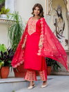Vredevogel Vaisakhi Roman Silk Kurti Bottom With Dupatta Collection